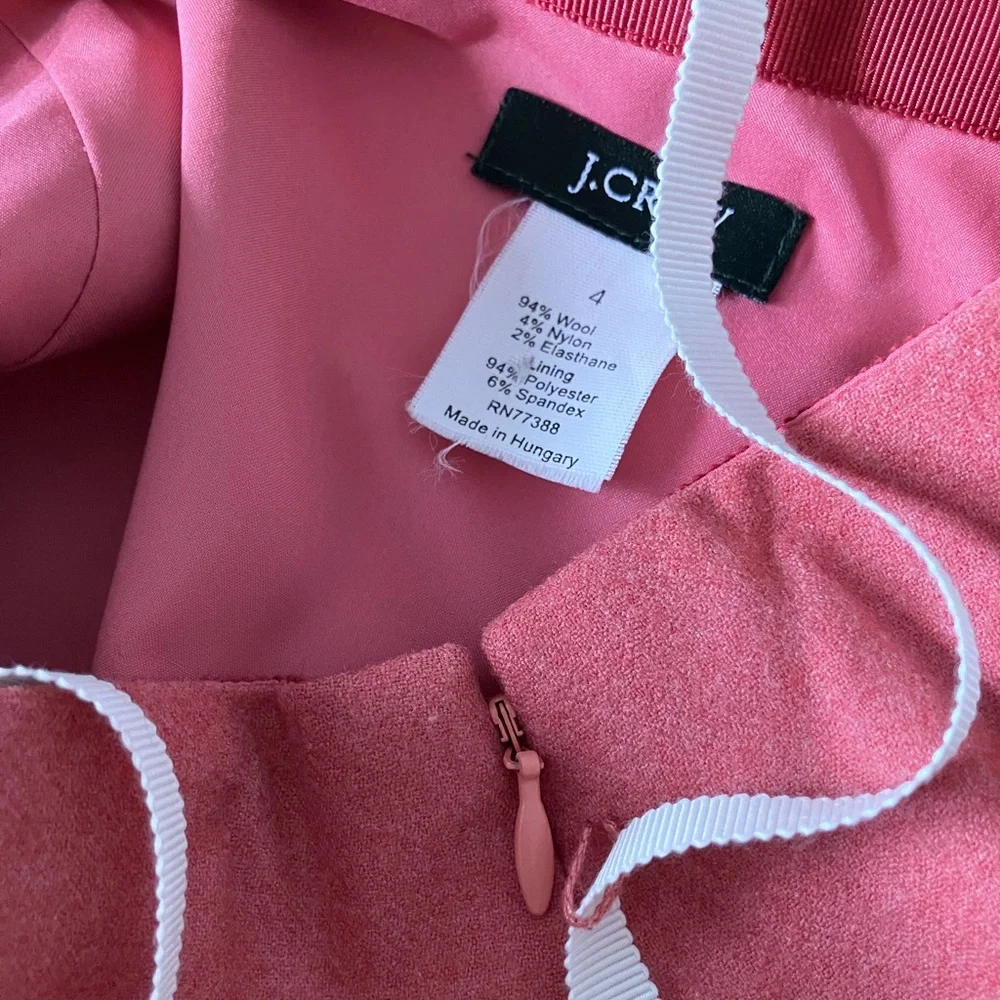 J CREW Wool Blend A-Line Salmon Skirt Size 4 - Picture 10 of 10